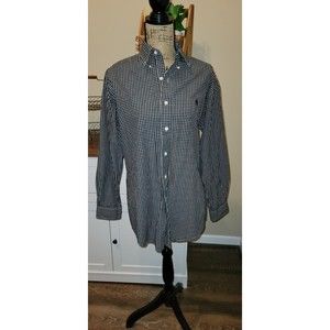 Ralph Lauren Shirt Mens 15 32/33 Classic Fit Button Down Gingham Long Sleeve